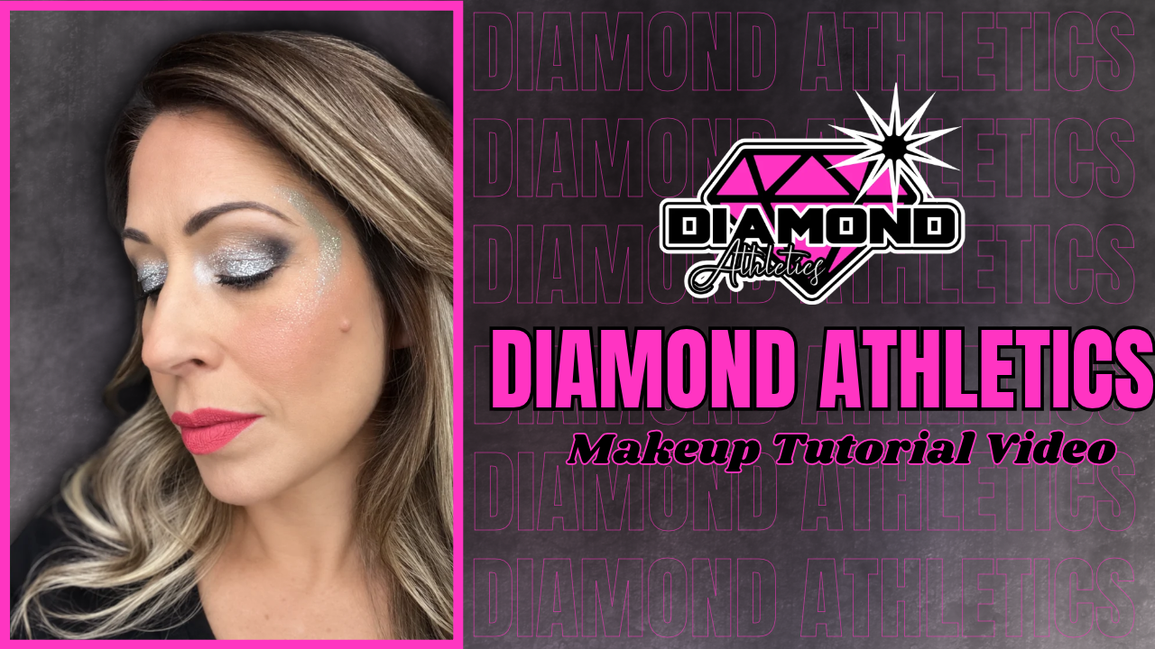 Diamond Athletics Cheer Makeup Tutorial | Silver Silver Sparkle & Glitter Smokey Eye