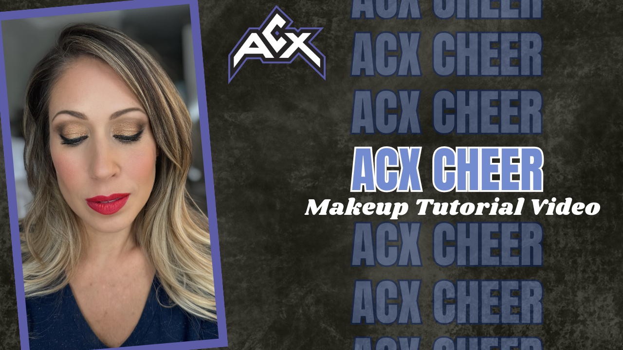ACX Cheer Makeup Tutorial Video - Easy Natural Smokey Eye and Red Lip