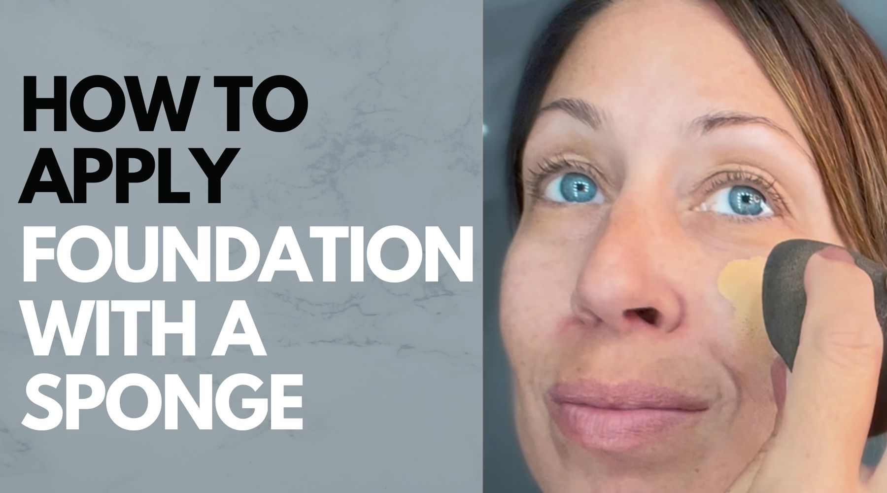 How to apply foundation with a sponge