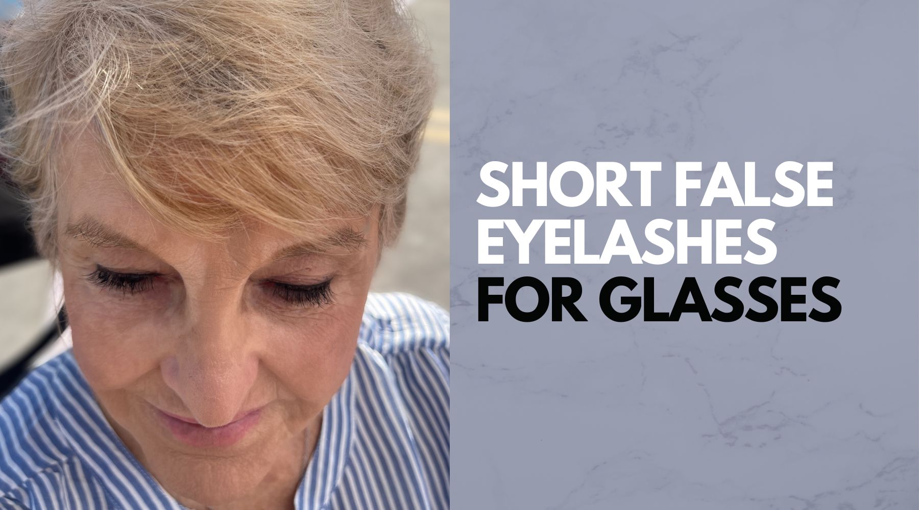 Short false eyelashes for glasses blog post