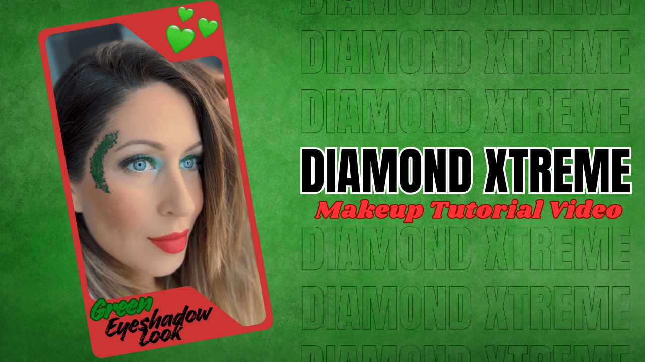 Diamond Xtreme All Stars Makeup Look - Green Eyeshadow & Red Lip Makeup for Cheer - Glam Game Beauty