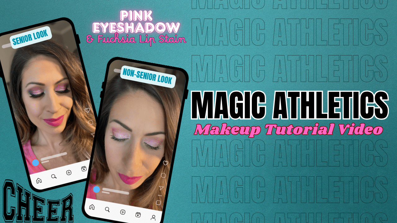 Magic Athletics Cheer Makeup Tutorial: Pink Eyeshadow Looks and Fuchsia Lip - Glam Game Beauty
