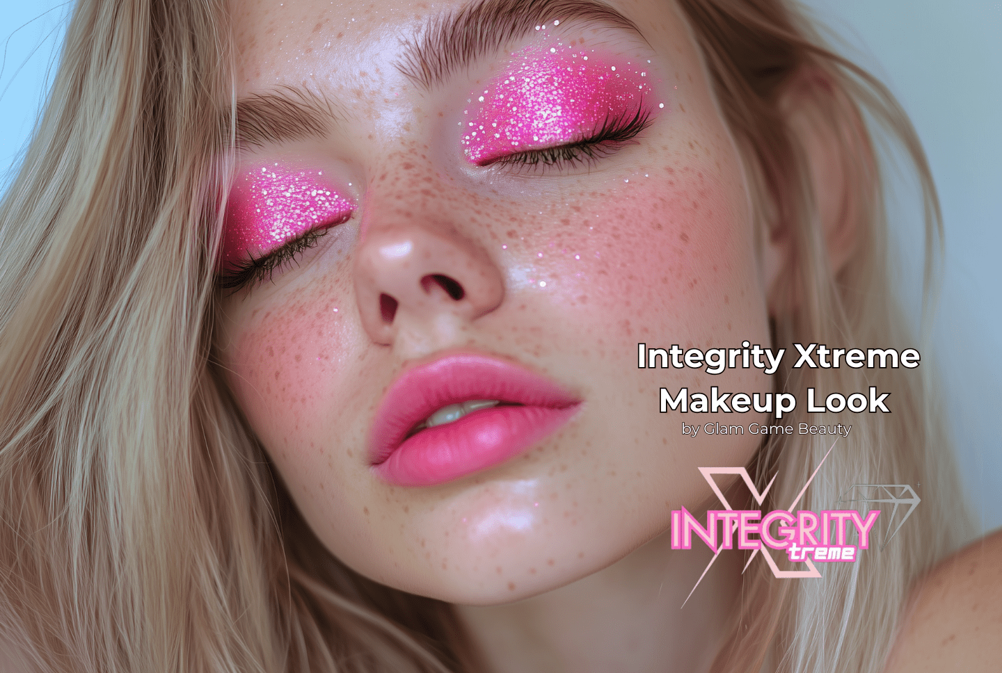 Vibrant Pink and Silver Glam: Integrity Xtreme’s Signature Cheer Makeup Look - GlamGameBeauty.com