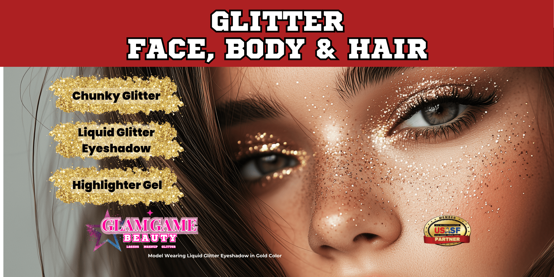 Cheerleader Glitter – Sparkle for Face, Body & Eyes - GlamGameBeauty.com