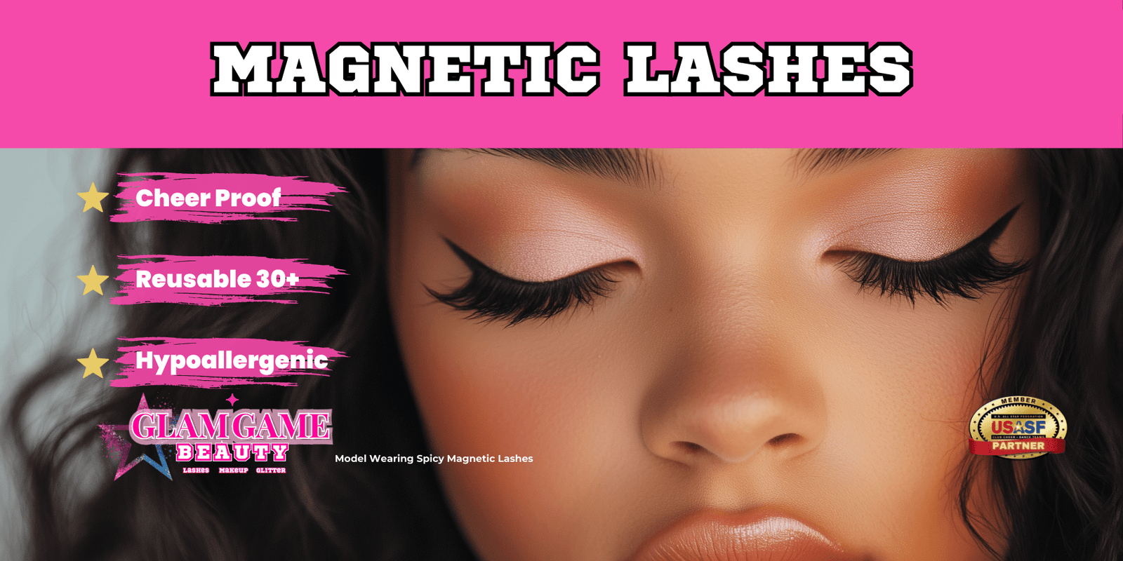 Cheerleader Magnetic Lashes – Performance-Proof Lash & Liner Sets - GlamGameBeauty.com