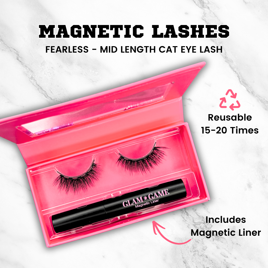 ECE Magnetic Lash & Liner Set –  Fearless Lash Mid-Length Extension Look