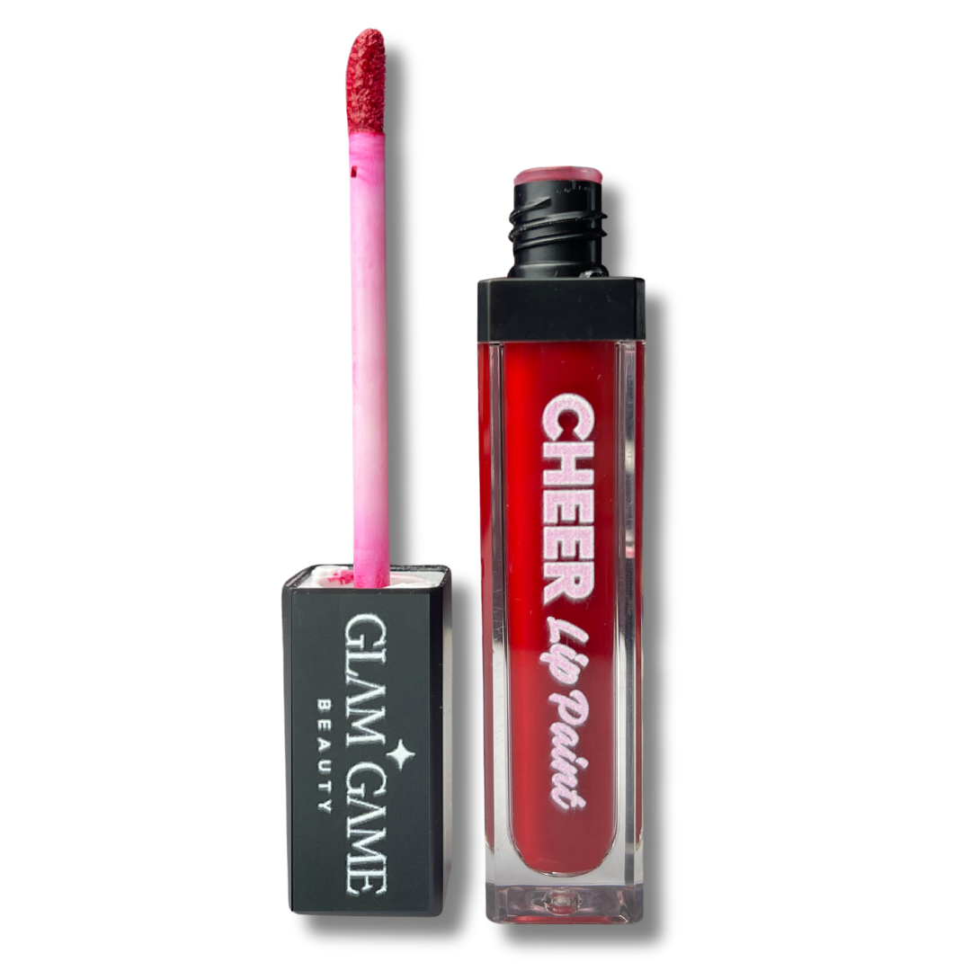 Cheer Lip Paint Lip Stain Matte Liquid Lipstick in Brick Open Bottle