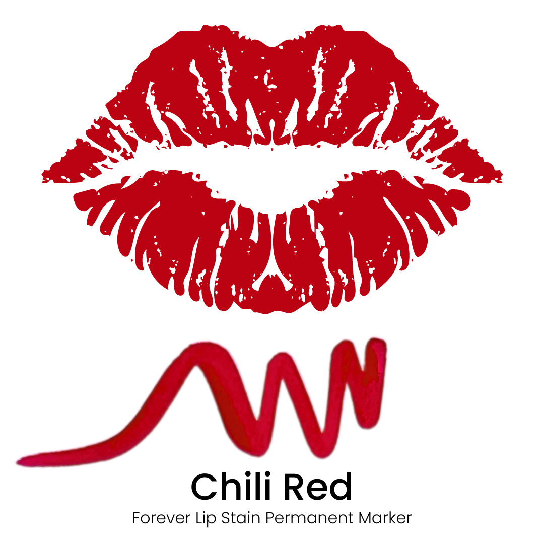 Chili Red Forever Lip Stain Permanent Marker Lip Tint for Cheer