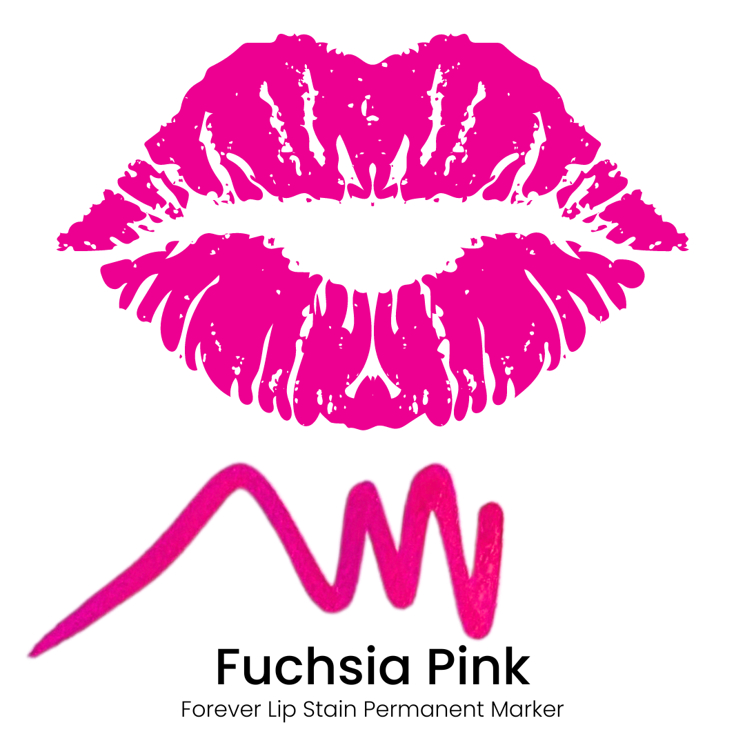 Fuchsia Pink Forever Lip Stain Permanent Marker Lip Tint for Cheer