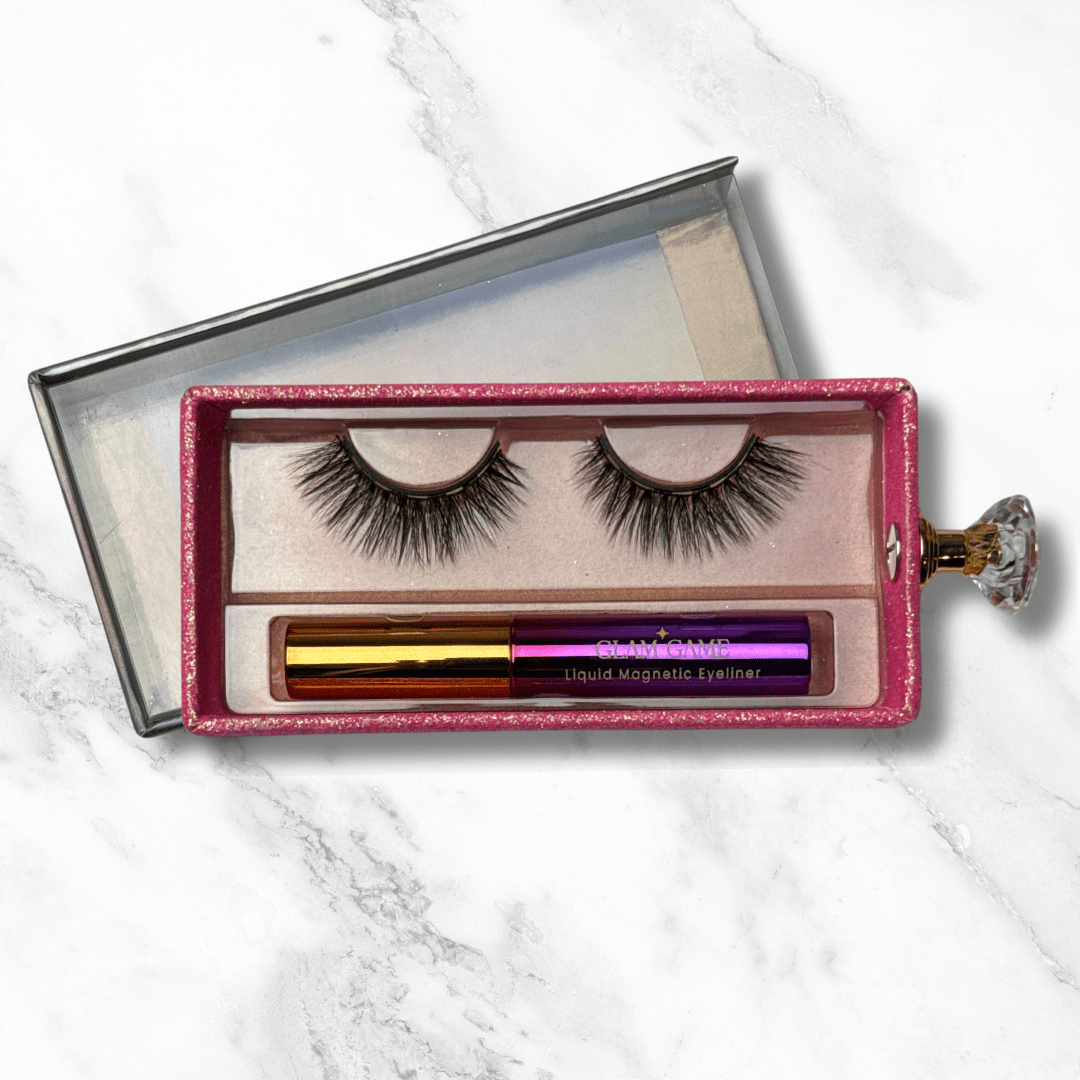 Bashful Magnetic Lash & Liner Set – Full - Length Round Eye for Cheerleaders - GlamGameBeauty.com