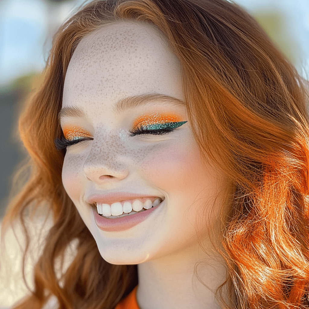 Cheerleader Eyeshadow Palette – Green & Orange Glitter, Shimmer & Matte Makeup - GlamGameBeauty.com