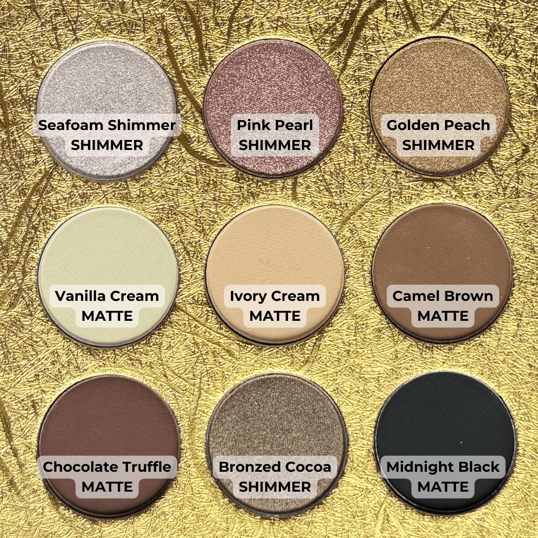 Cheerleader Eyeshadow Palette – Neutral & Smokey Glitter, Shimmer & Matte Makeup - GlamGameBeauty.com