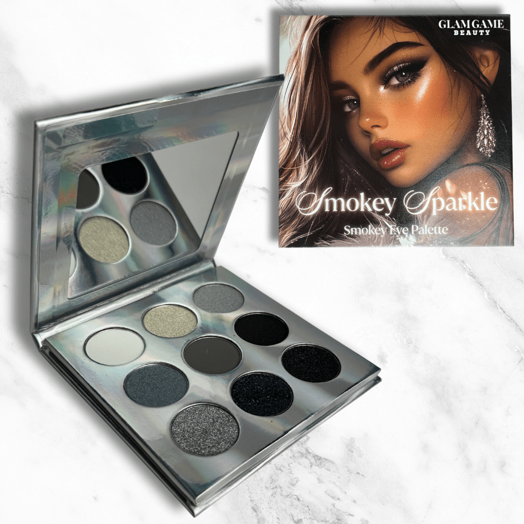 Cheerleader Smokey Eyeshadow Palette – Silver & Grey Glitter & Matte - GlamGameBeauty.com