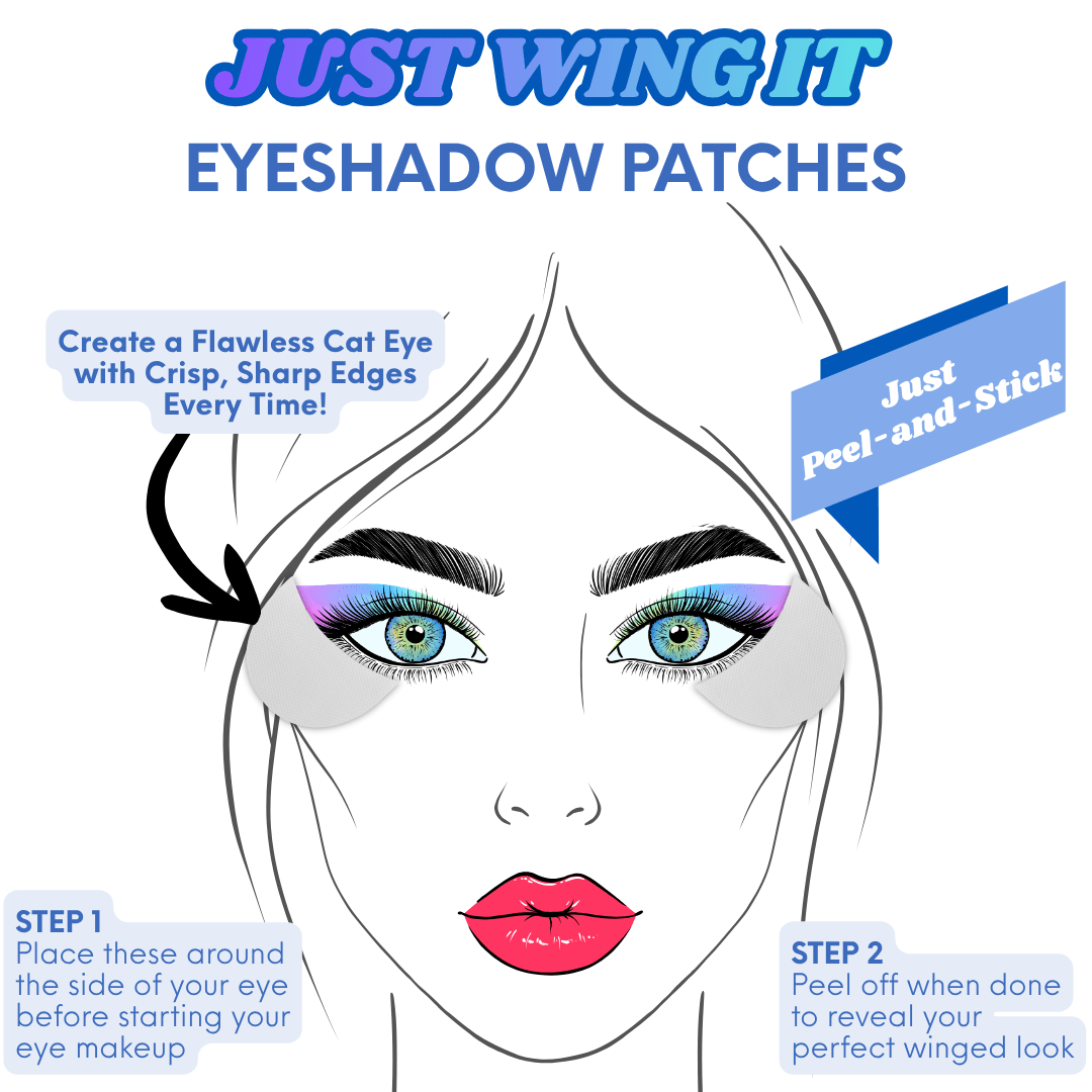 Eyeshadow Shield Patches for Cheer Makeup, Cat Eye and Winged Looks - Glam Game Beauty