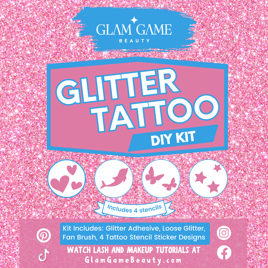 Glitter Tattoo DIY Kit - GlamGameBeauty.com