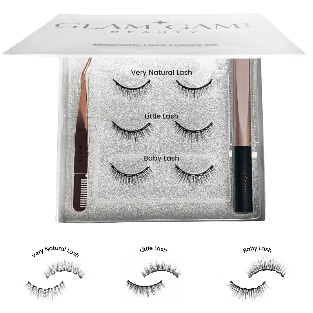 Natural Looking Lashes 3 Pair Kit Magnetic Eyelashes with Magnetic Eyeliner