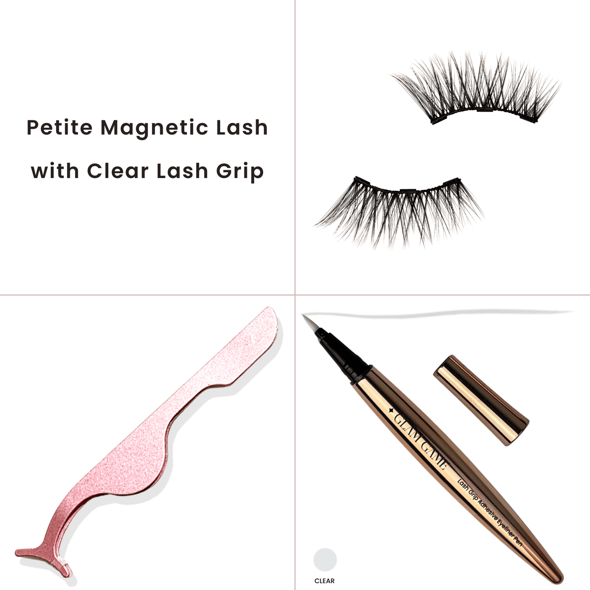 Petite Lash &amp; Lash Grip Eyeliner Kit - Choose Your Color - GlamGameBeauty.com