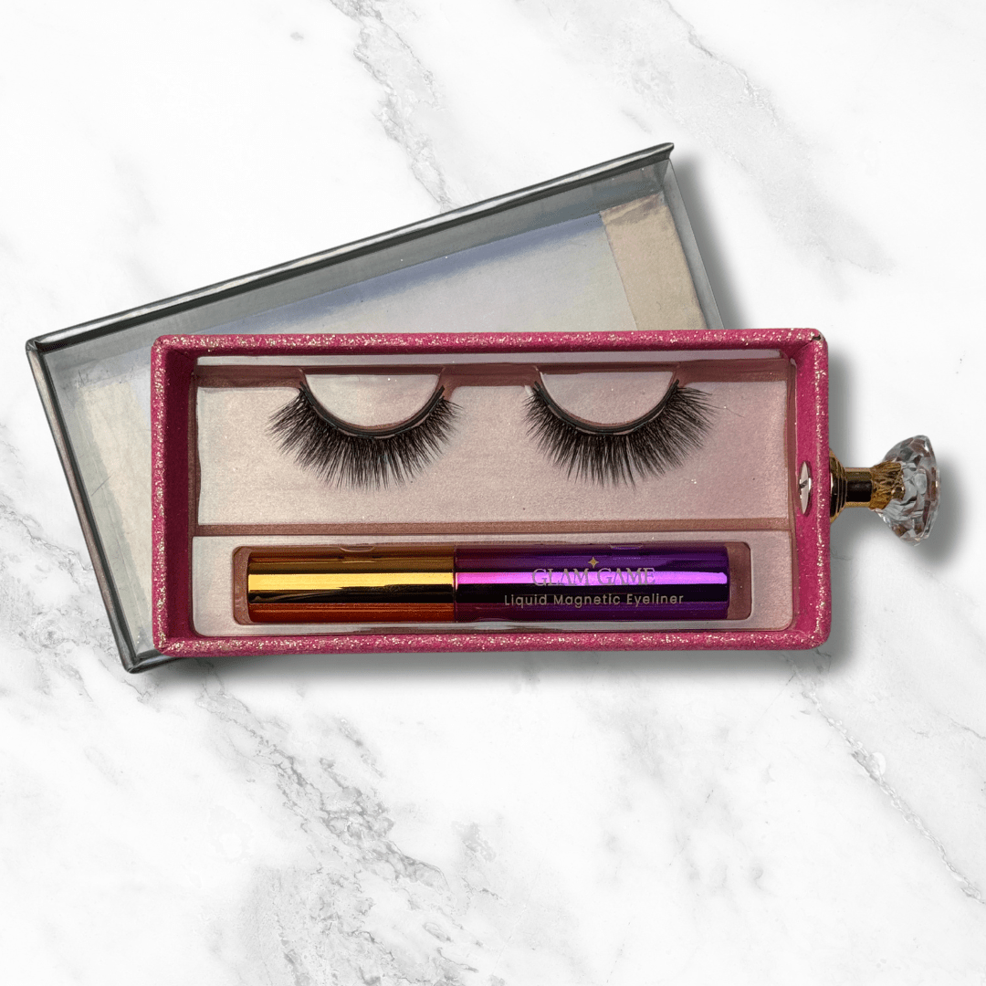 GTFL Magnetic Lash & Liner Set – Mid - Length Extension Look Cat Eye - Tempt Lash - Glam Game Beauty