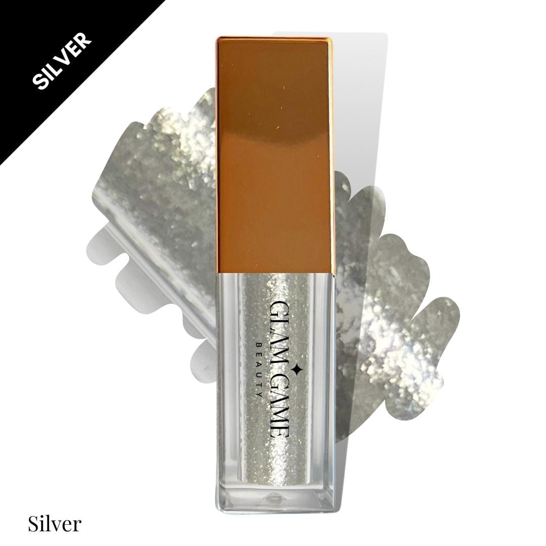 Liquid Glitter Eyeshadow Silver Natural Magnetic Lashes 00850013837731