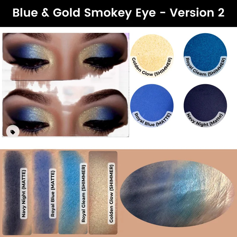 Shade guide for Blue + Gold