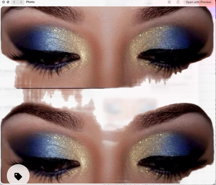 Blue + Gold makeup inspiration