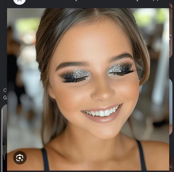 Dark Silver Glitter makeup inspiration