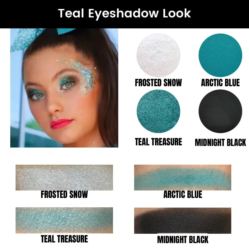 Shade guide for Teal Team Look