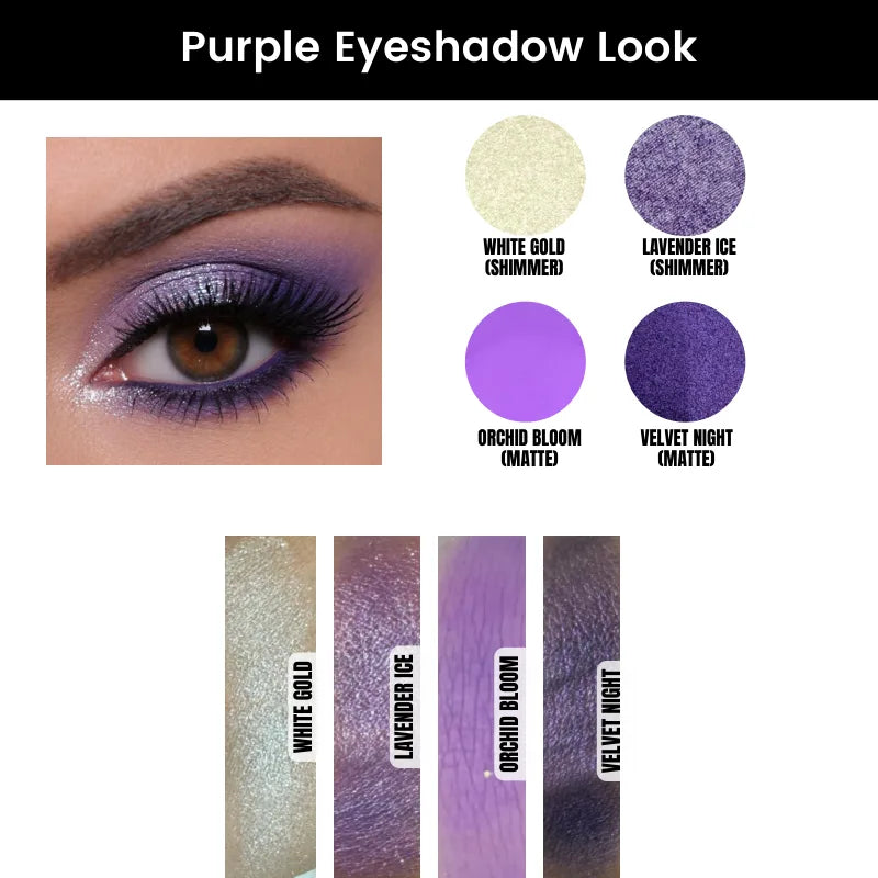 Shade guide for Purple Shimmer