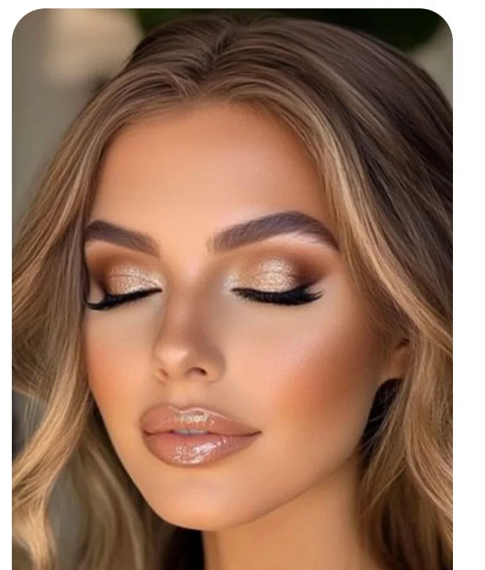 Warm Gold Shimmer makeup inspiration