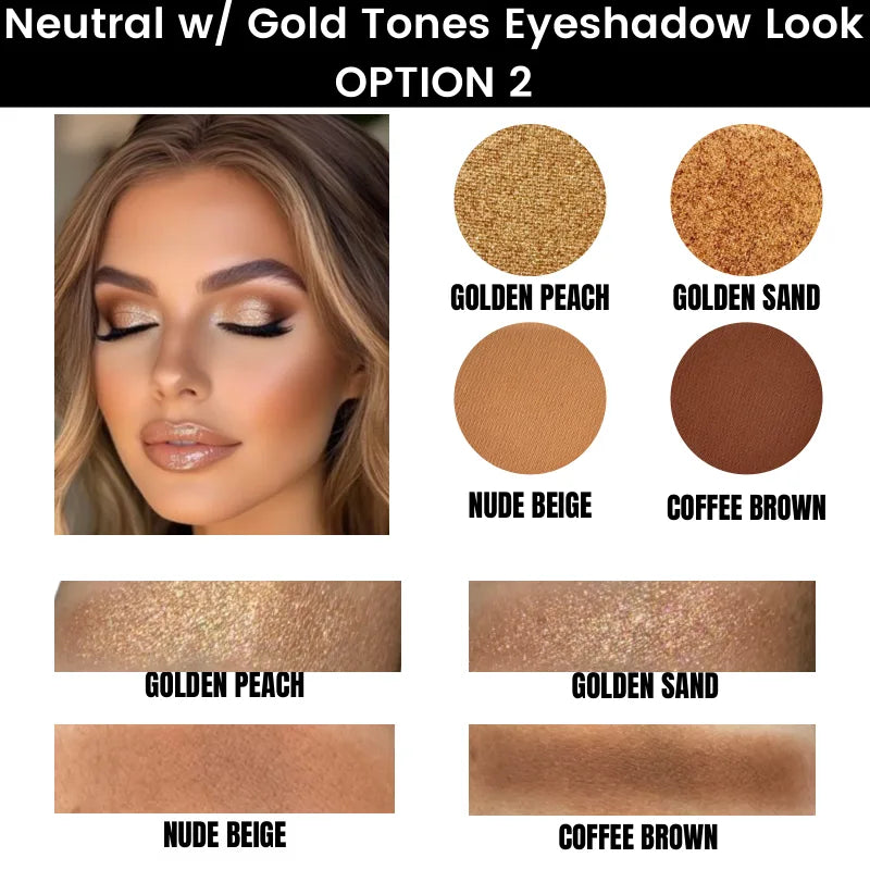 Shade guide for Warm Gold Shimmer